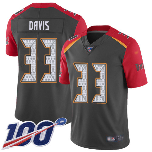 Nike Buccaneers #33 Carlton Davis III Gray Youth Stitched NFL Limited Inverted Legend 100th Season Jersey Nike Buccaneers #33 Carlton Davis III Gray Youth Stitched NFL Limited Inverted Legend 100th Season Jersey