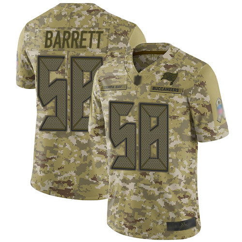 Nike Buccaneers #58 Shaquil Barrett Camo Youth Stitched NFL Limited 2018 Salute to Service Jersey