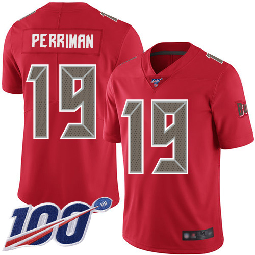 Nike Buccaneers #19 Breshad Perriman Red Youth Stitched NFL Limited Rush 100th Season Jersey