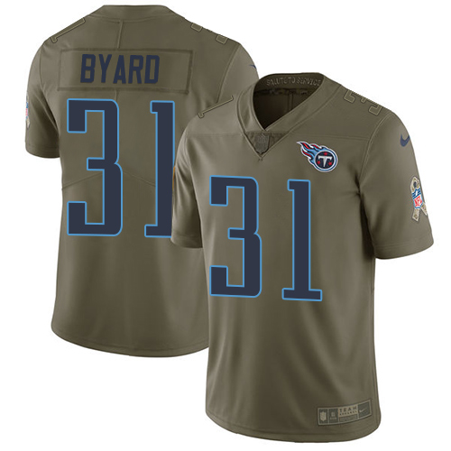 Nike Titans #31 Kevin Byard Olive Youth Stitched NFL Limited 2017 Salute to Service Jersey