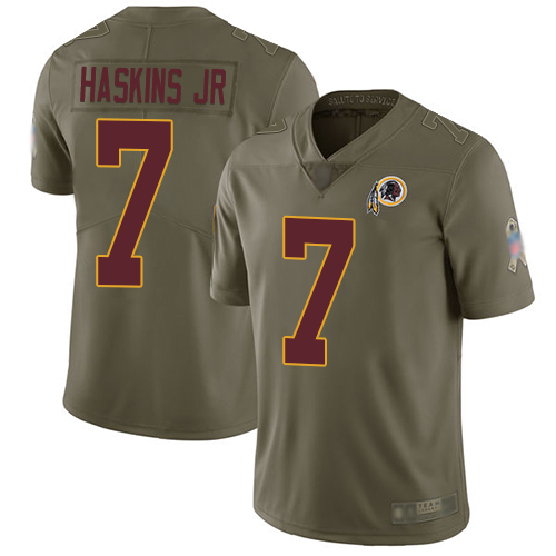 Nike Redskins #7 Dwayne Haskins Jr Olive Youth Stitched NFL Limited 2017 Salute to Service Jersey