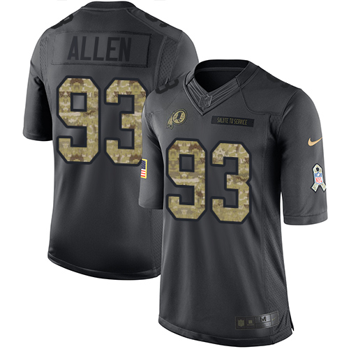 Nike Redskins #93 Jonathan Allen Black Youth Stitched NFL Limited 2016 Salute to Service Jersey Nike Redskins #93 Jonathan Allen Black Youth Stitched NFL Limited 2016 Salute to Service Jersey
