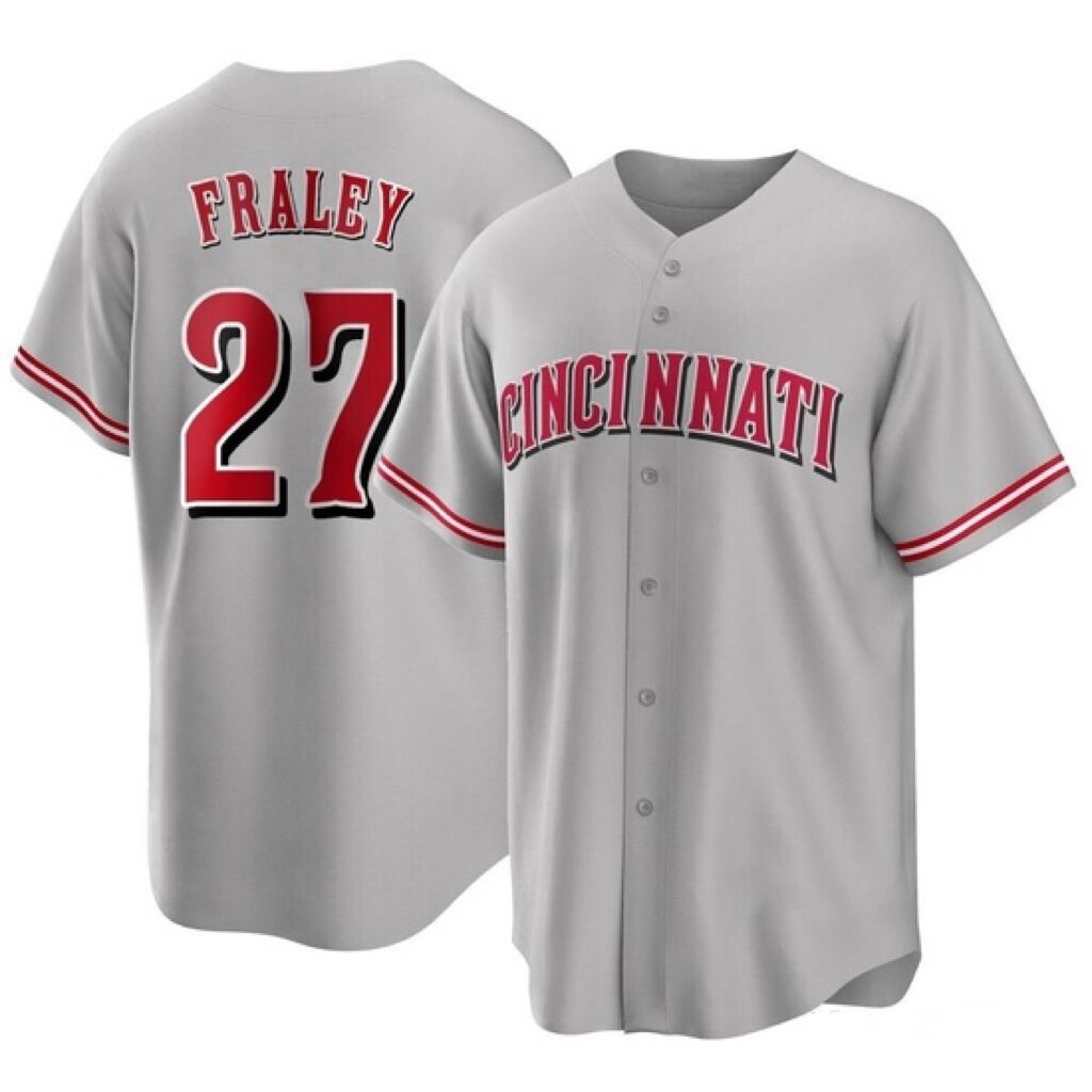 Reds #27 Jake Fraley Grey New Cool Base Stitched Youth MLB Jersey