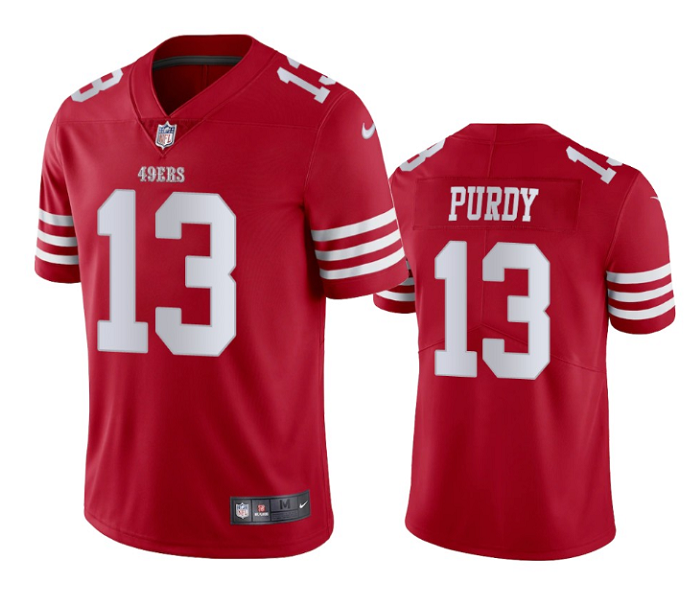 Youth's San Francisco 49ers #13 Brock Purdy Red Vapor Untouchable Limited Stitched Football Jersey