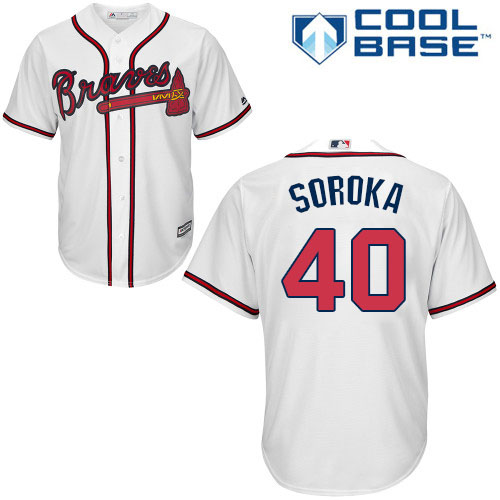 Braves #40 Mike Soroka White New Cool Base Stitched Youth Youth MLB Jersey Braves #40 Mike Soroka White New Cool Base Stitched Youth Youth MLB Jersey