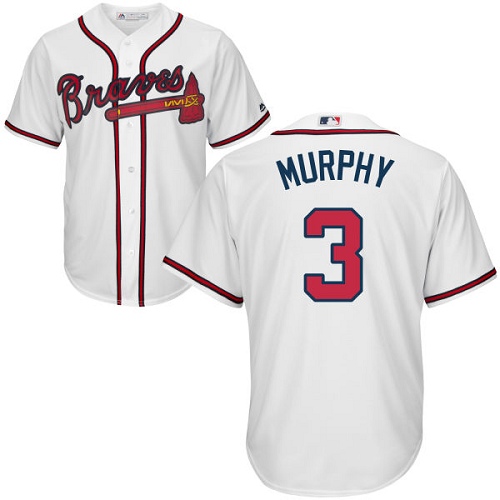 Braves #3 Dale Murphy White Cool Base Stitched Youth MLB Jersey Braves #3 Dale Murphy White Cool Base Stitched Youth MLB Jersey