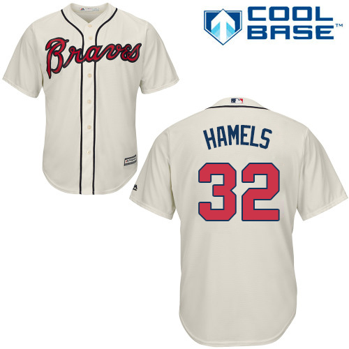 Braves #32 Cole Hamels Cream New Cool Base Stitched Youth MLB Jersey Braves #32 Cole Hamels Cream New Cool Base Stitched Youth MLB Jersey