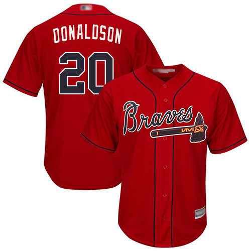 Braves #20 Josh Donaldson Red Cool Base Stitched Youth MLB Jersey Braves #20 Josh Donaldson Red Cool Base Stitched Youth MLB Jersey