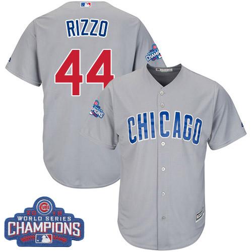 Cubs #44 Anthony Rizzo Grey Road 2016 World Series Champions Stitched Youth MLB Jersey Cubs #44 Anthony Rizzo Grey Road 2016 World Series Champions Stitched Youth MLB Jersey