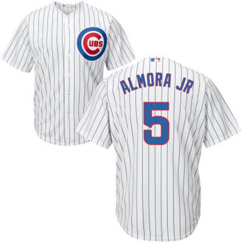 Cubs #5 Albert Almora Jr. White Home Stitched Youth MLB Jersey