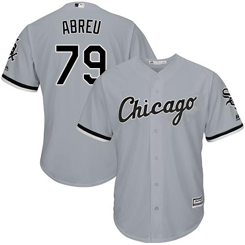 White Sox #79 Jose Abreu Grey Road Cool Base Stitched Youth MLB Jersey