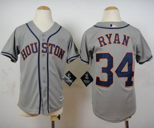 Astros #34 Nolan Ryan Grey Cool Base Stitched Youth MLB Jersey Astros #34 Nolan Ryan Grey Cool Base Stitched Youth MLB Jersey