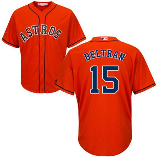 Astros #15 Carlos Beltran Orange Cool Base Stitched Youth MLB Jersey Astros #15 Carlos Beltran Orange Cool Base Stitched Youth MLB Jersey