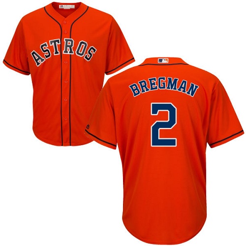 Astros #2 Alex Bregman Orange Cool Base Stitched Youth MLB Jersey Astros #2 Alex Bregman Orange Cool Base Stitched Youth MLB Jersey