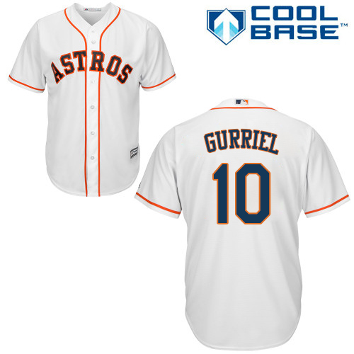Astros #10 Yuli Gurriel White Cool Base Stitched Youth MLB Jersey Astros #10 Yuli Gurriel White Cool Base Stitched Youth MLB Jersey