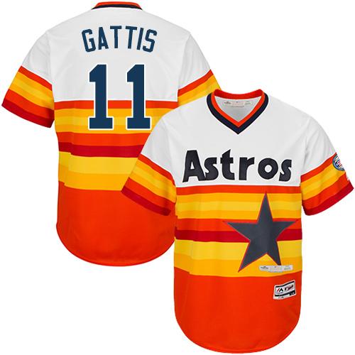 Astros #11 Evan Gattis White/Orange Cooperstown Stitched Youth MLB Jersey Astros #11 Evan Gattis White/Orange Cooperstown Stitched Youth MLB Jersey