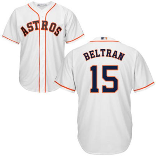 Astros #15 Carlos Beltran White Cool Base Stitched Youth MLB Jersey Astros #15 Carlos Beltran White Cool Base Stitched Youth MLB Jersey