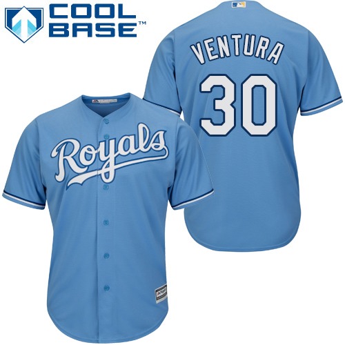 Royals #30 Yordano Ventura Light Blue Cool Base Stitched Youth MLB Jersey Royals #30 Yordano Ventura Light Blue Cool Base Stitched Youth MLB Jersey