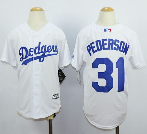 Dodgers #31 Joc Pederson White Cool Base Stitched Youth MLB Jersey Dodgers #31 Joc Pederson White Cool Base Stitched Youth MLB Jersey