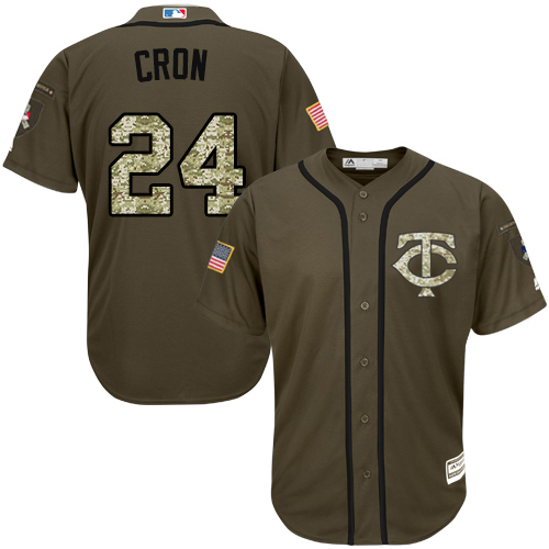 Twins #24 C.J. Cron Green Salute to Service Stitched Youth MLB Jersey Twins #24 C.J. Cron Green Salute to Service Stitched Youth MLB Jersey