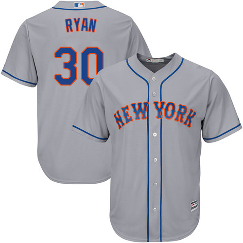 Mets #30 Nolan Ryan Grey Cool Base Stitched Youth MLB Jersey