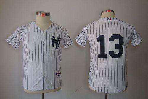Yankees #13 Alex Rodriguez Stitched White Youth MLB Jersey Yankees #13 Alex Rodriguez Stitched White Youth MLB Jersey