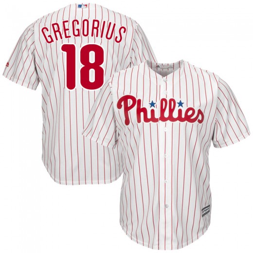 Phillies #18 Didi Gregorius White(Red Strip) Cool Base Stitched Youth MLB Jersey Phillies #18 Didi Gregorius White(Red Strip) Cool Base Stitched Youth MLB Jersey