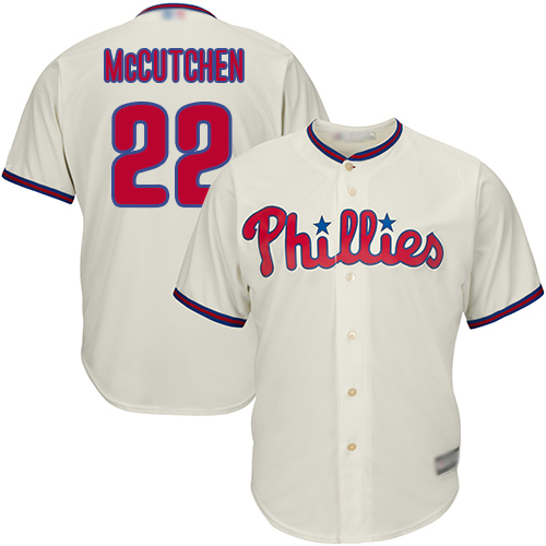 Phillies #22 Andrew McCutchen Cream Cool Base Stitched Youth MLB Jersey