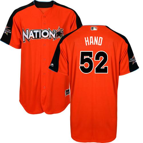 Padres #52 Brad Hand Orange 2017 All-Star National League Stitched Youth MLB Jersey