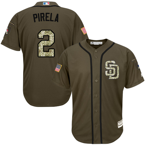 Padres #2 Jose Pirela Green Salute to Service Stitched Youth MLB Jersey Padres #2 Jose Pirela Green Salute to Service Stitched Youth MLB Jersey