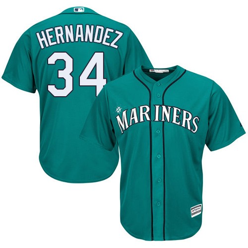 Mariners #34 Felix Hernandez Green Cool Base Stitched Youth MLB Jersey Mariners #34 Felix Hernandez Green Cool Base Stitched Youth MLB Jersey