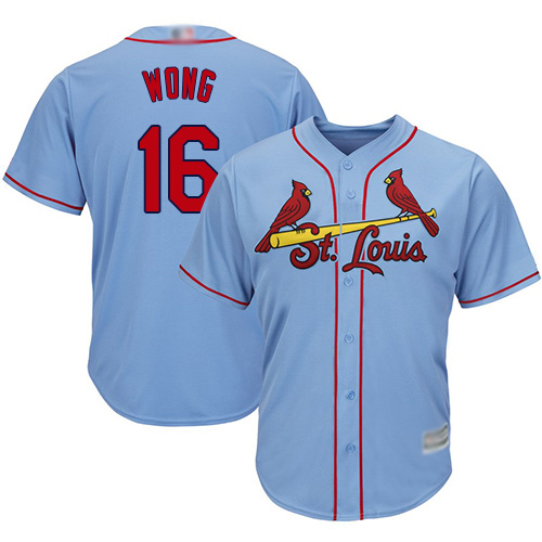 Cardinals #16 Kolten Wong Light Blue Cool Base Stitched Youth MLB Jersey