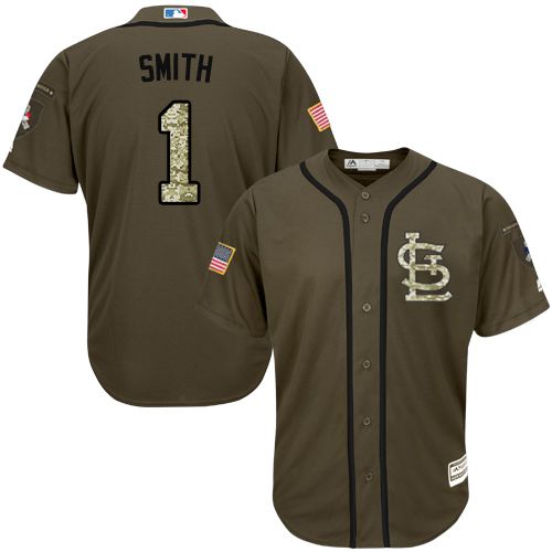 Cardinals #1 Ozzie Smith Green Salute to Service Stitched Youth MLB Jersey Cardinals #1 Ozzie Smith Green Salute to Service Stitched Youth MLB Jersey