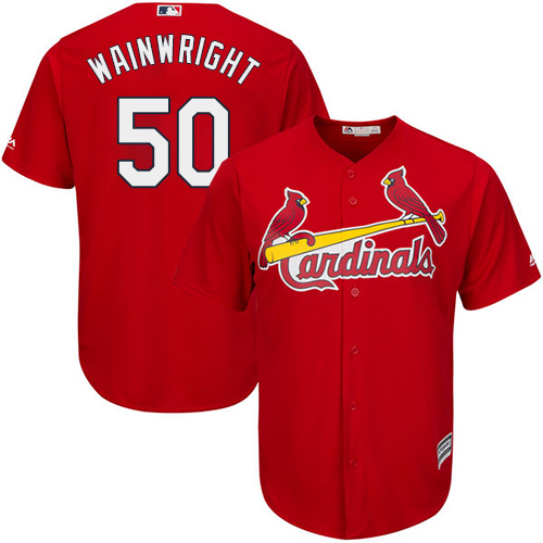 Cardinals #50 Adam Wainwright Red Cool Base Stitched Youth MLB Jersey Cardinals #50 Adam Wainwright Red Cool Base Stitched Youth MLB Jersey