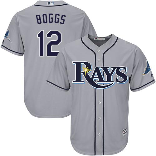 Rays #12 Wade Boggs Grey Cool Base Stitched Youth MLB Jersey Rays #12 Wade Boggs Grey Cool Base Stitched Youth MLB Jersey