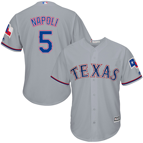 Rangers #5 Mike Napoli Grey Cool Base Stitched Youth MLB Jersey Rangers #5 Mike Napoli Grey Cool Base Stitched Youth MLB Jersey