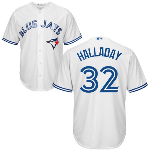 Blue Jays #32 Roy Halladay White Cool Base Stitched Youth MLB Jersey