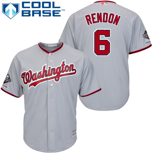 Nationals #6 Anthony Rendon Grey Cool Base 2019 World Series Champions Stitched Youth MLB Jersey Nationals #6 Anthony Rendon Grey Cool Base 2019 World Series Champions Stitched Youth MLB Jersey