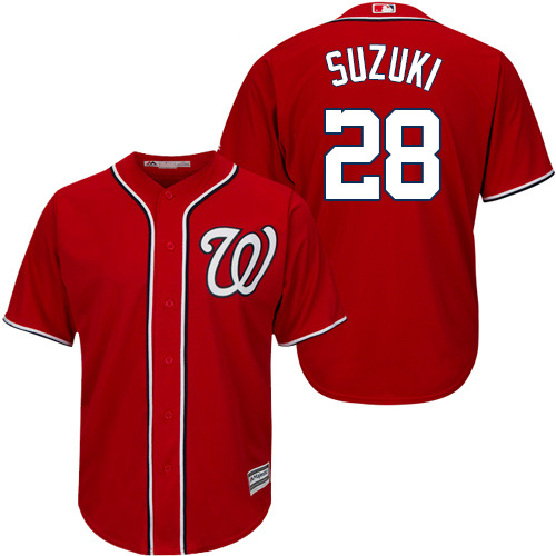 Nationals #28 Kurt Suzuki Red New Cool Base Stitched Youth MLB Jersey Nationals #28 Kurt Suzuki Red New Cool Base Stitched Youth MLB Jersey