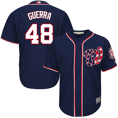 Nationals #48 Javy Guerra Navy Blue New Cool Base Stitched Youth MLB Jersey Nationals #48 Javy Guerra Navy Blue New Cool Base Stitched Youth MLB Jersey