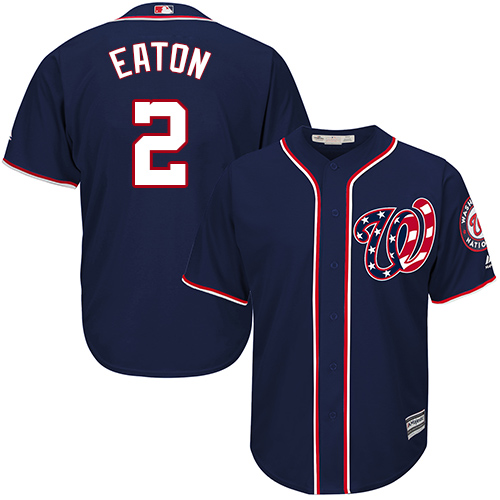 Nationals #2 Adam Eaton Navy Blue Cool Base Stitched Youth MLB Jersey