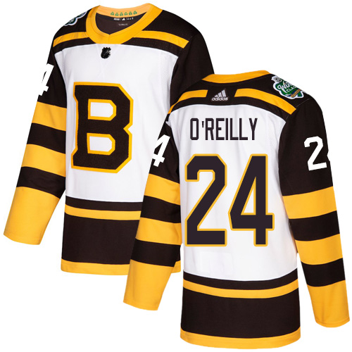 Adidas Bruins #24 Terry O'Reilly White Authentic 2019 Winter Classic Youth Stitched NHL Jersey