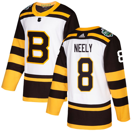 Adidas Bruins #8 Cam Neely White Authentic 2019 Winter Classic Youth Stitched NHL Jersey