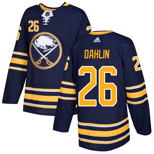 Adidas Sabres #26 Rasmus Dahlin Navy Blue Home Authentic Youth Stitched NHL Jersey