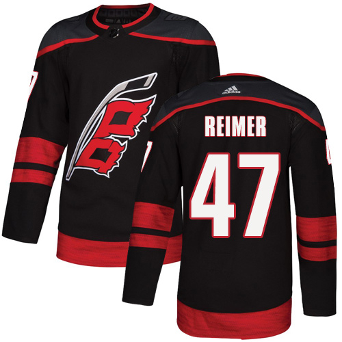 Adidas Hurricanes #47 James Reimer Black Alternate Authentic Stitched Youth NHL Jersey
