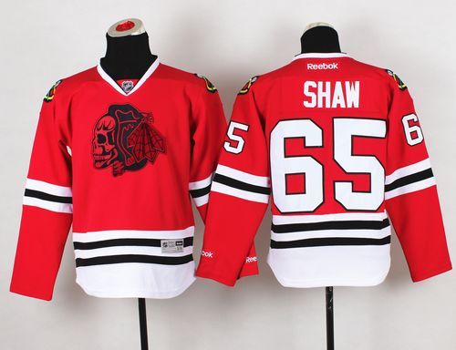 Blackhawks #65 Andrew Shaw Red(Red Skull) Stitched Youth NHL Jersey Blackhawks #65 Andrew Shaw Red(Red Skull) Stitched Youth NHL Jersey