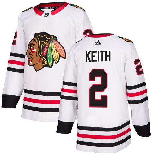 Adidas Blackhawks #2 Duncan Keith White Road Authentic Stitched Youth NHL Jersey Adidas Blackhawks #2 Duncan Keith White Road Authentic Stitched Youth NHL Jersey