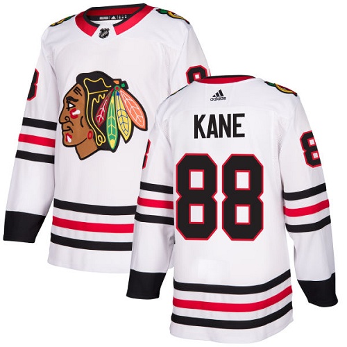 Adidas Blackhawks #88 Patrick Kane White Road Authentic Stitched Youth NHL Jersey Adidas Blackhawks #88 Patrick Kane White Road Authentic Stitched Youth NHL Jersey