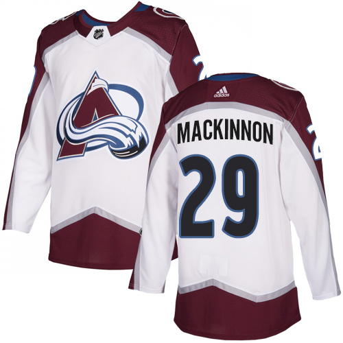 Adidas Avalanche #29 Nathan MacKinnon White Road Authentic Stitched Youth NHL Jersey Adidas Avalanche #29 Nathan MacKinnon White Road Authentic Stitched Youth NHL Jersey