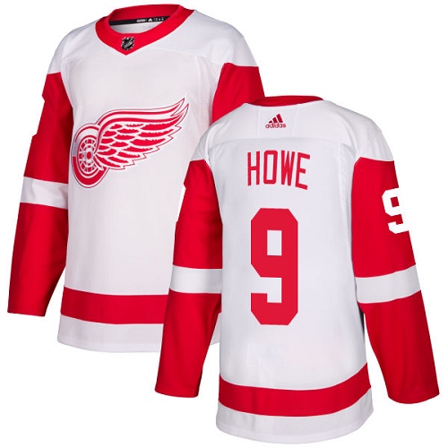 Adidas Red Wings #9 Gordie Howe White Road Authentic Stitched Youth NHL Jersey Adidas Red Wings #9 Gordie Howe White Road Authentic Stitched Youth NHL Jersey